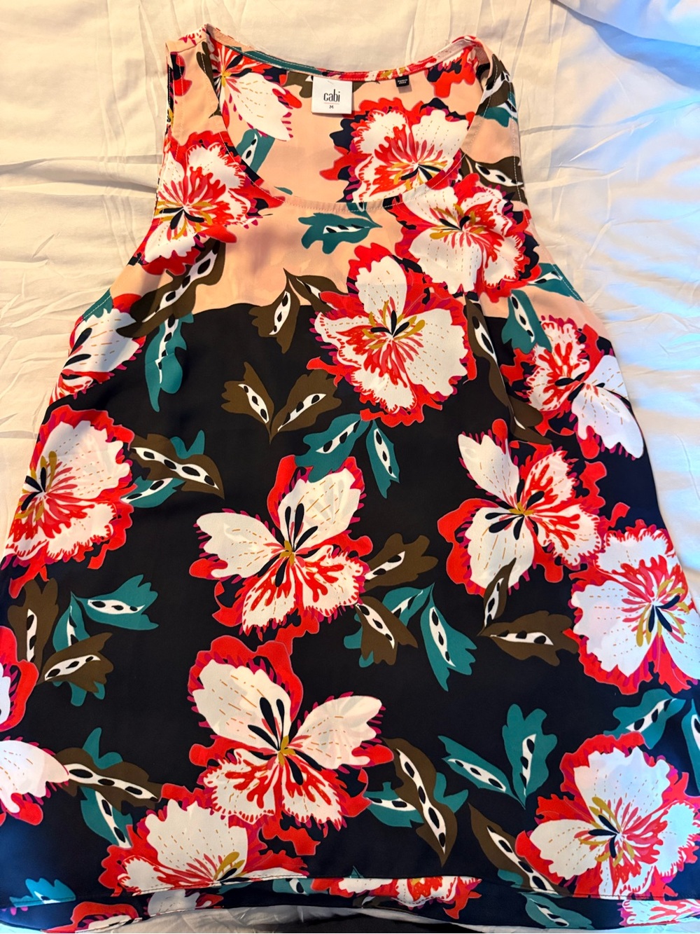 CAbi Floral Halter Tank Top - Black, Red, White, Teal